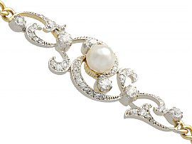 Victorian Pearl and Diamond Bracelet