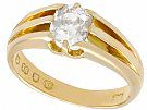 1.21 ct Diamond and 18 ct Yellow Gold Solitaire Ring - Antique 1909