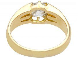 Antique Unisex Gold Solitaire Ring in Yellow Gold