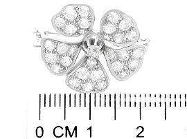 Victorian Floral Diamond Brooch Ruler