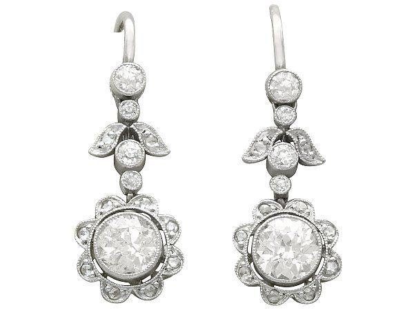 1920s Diamond Drop Earrings