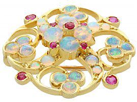 Antique Opal Pendant Necklace