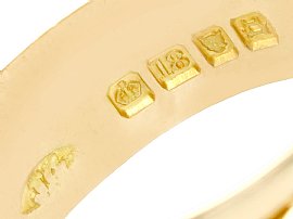 18ct Yellow Gold Snake Ring Hallmarks
