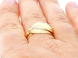 Wearing 18ct Yellow Gold Snake Ring