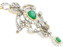 1900s Emerald Pendant Necklace