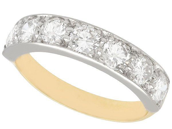18ct Yellow Gold 7 Stone Diamond Eternity Ring