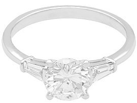 Round Brilliant Cut Diamond Ring Art Deco