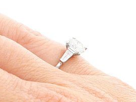 Round Brilliant Cut Diamond Ring On Hand