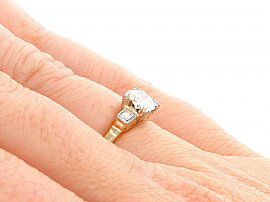 Vintage Engagement Ring on Hand