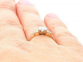 Vintage Engagement Ring on Finger