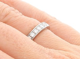 18ct White Gold Eternity Ring Diamond Wearing