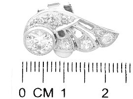 Art Deco Diamond Earrings size
