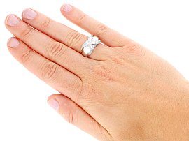 Wearing 1980s Unisex Diamond Ring