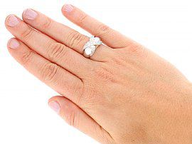 Wearing 1980s Unisex Diamond Ring