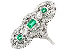 1920s Emerald and Diamond Ring