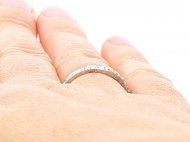 1930s Diamond Eternity Ring on Finger