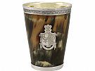 Horn and Sterling Silver Mounted Hunting Cup - Antique William IV (1834)