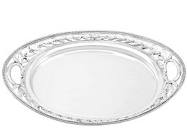 Sterling Silver Galleried Drinks Tray - Antique Victorian (1879); C4108