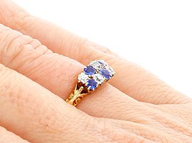 Victorian Sapphire and Diamond Ring Wearing