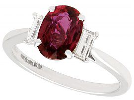 Unheated Ruby Engagement Ring