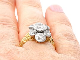 3.54 Carat Diamond Cluster Ring