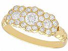 1.01 ct Diamond and 18 ct Yellow Gold Trilogy Cluster Ring - Antique Circa 1910