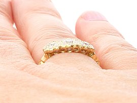 Old European Multi Diamond Ring Wearing