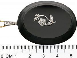 Black Onyx and Diamond Pendant Locket