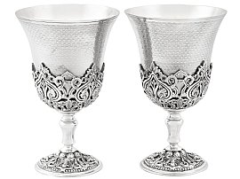 Turkish Silver Goblets - Antique Circa 1880