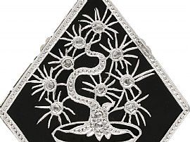 Onyx Panel Pendant with Diamonds