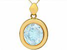 28.12 ct Aquamarine and 9 ct Yellow Gold Necklace - Antique Circa 1890