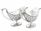 Scottish Sterling Silver Sauceboats - Antique George III (1784)
