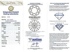 Vintage Gold and Diamond Cufflinks Certificate