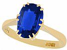 2.20 ct Burmese Sapphire and 15 ct Yellow Gold Dress Ring - Vintage Circa 1940