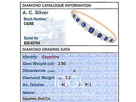 Antique Sapphire and Diamond Bangle