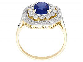 Natural Sapphire and Diamond Ring