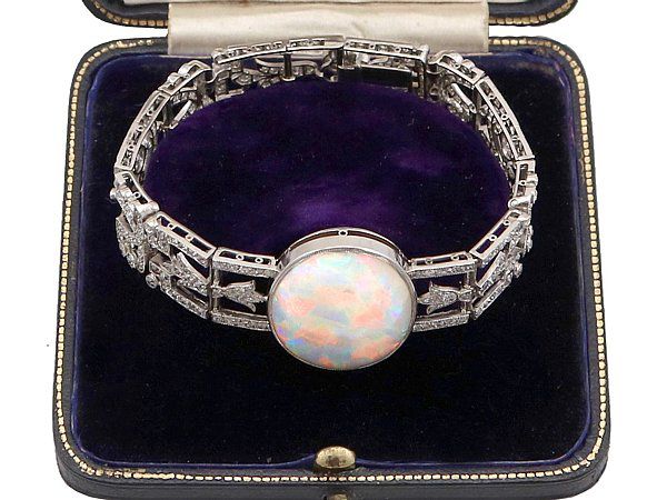 Boxed Opal Bracelet Antique UK