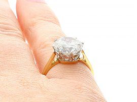 3.95 Carat Round Brilliant Engagement Ring