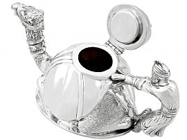 Italian Silver Teapot Open