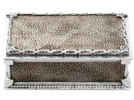 Sterling Silver and Shagreen Box by Omar Ramsden - Antique George V (1935); C4296