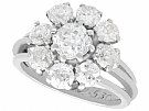 3.05 ct Diamond and Palladium Cluster Ring - Antique and Vintage