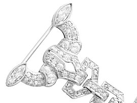 Art Deco Diamond Lapel Brooch