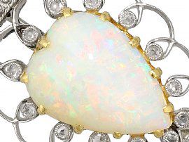 Victorian Opal and Diamond Brooch