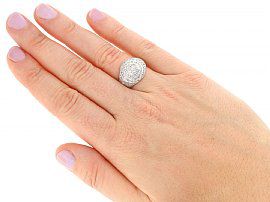 Vintage Diamond Bombe Ring Wearing