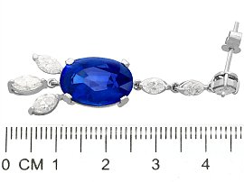 Ceylon Sapphire Earrings UK Size