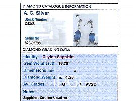 Ceylon Sapphire Earrings UK 