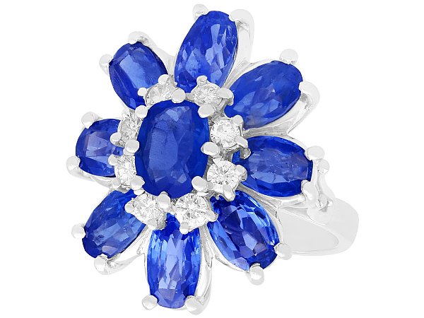 Vintage Sapphire Flower Ring for Sale  