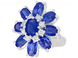Vintage Sapphire Flower Ring for Sale  