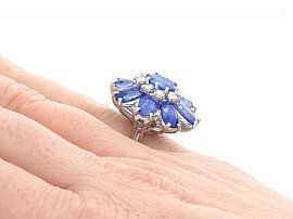 Wearing Blue Sapphire and Diamond Ring