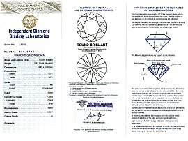 1950s Gold Diamond Brooch Certificate